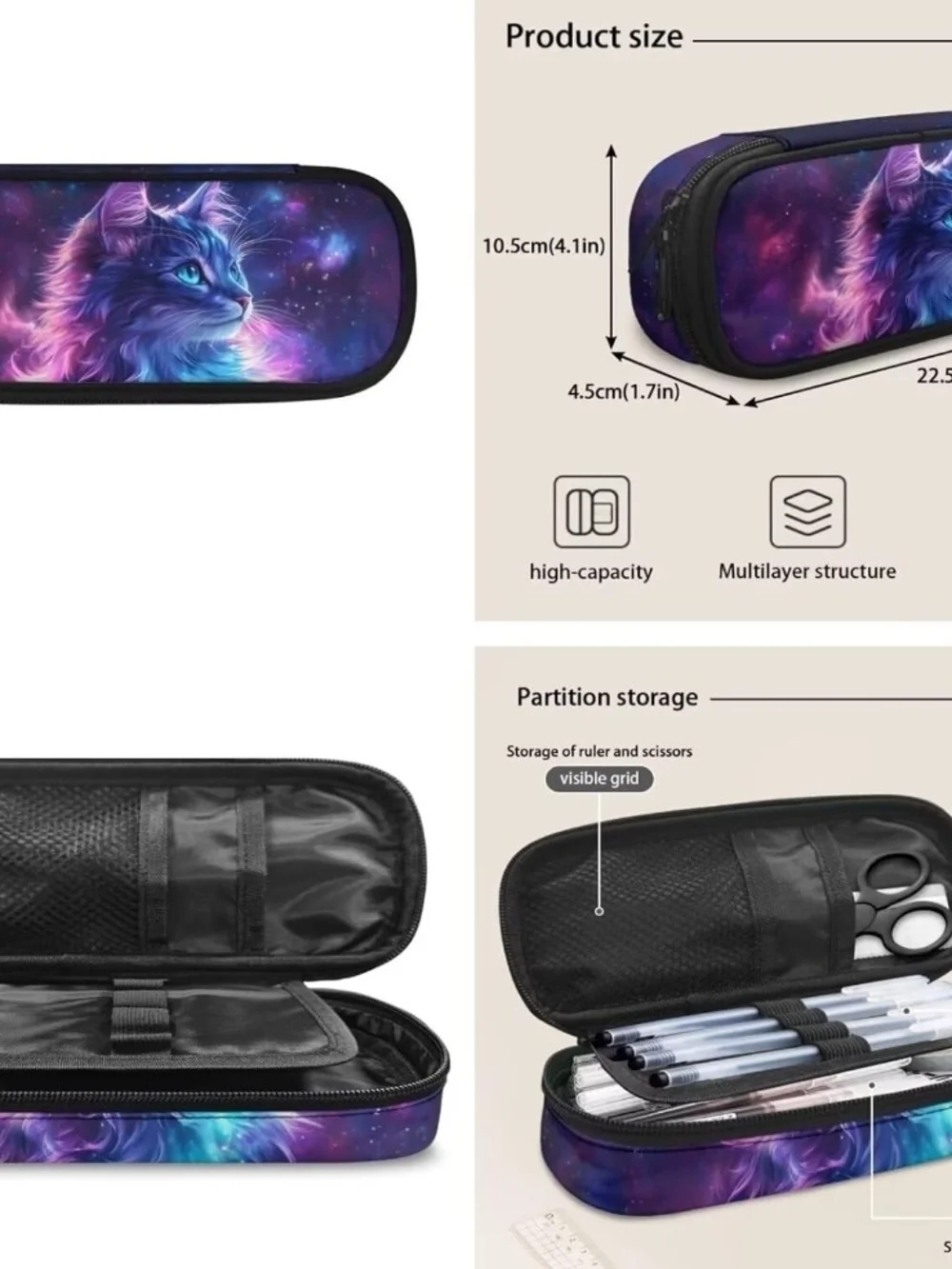 Galaxy Cat Backpack Set